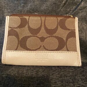 Coach Brown and Cream Clutch